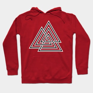 Valknut Knot Old Symbol Of Interlaced Triangles 2 Hoodie